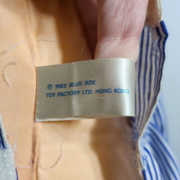 Vintage 1983 Sears Blue Box Flower Pets Raccoon Doll Plush in Original Outfit - Picture 9 of 11